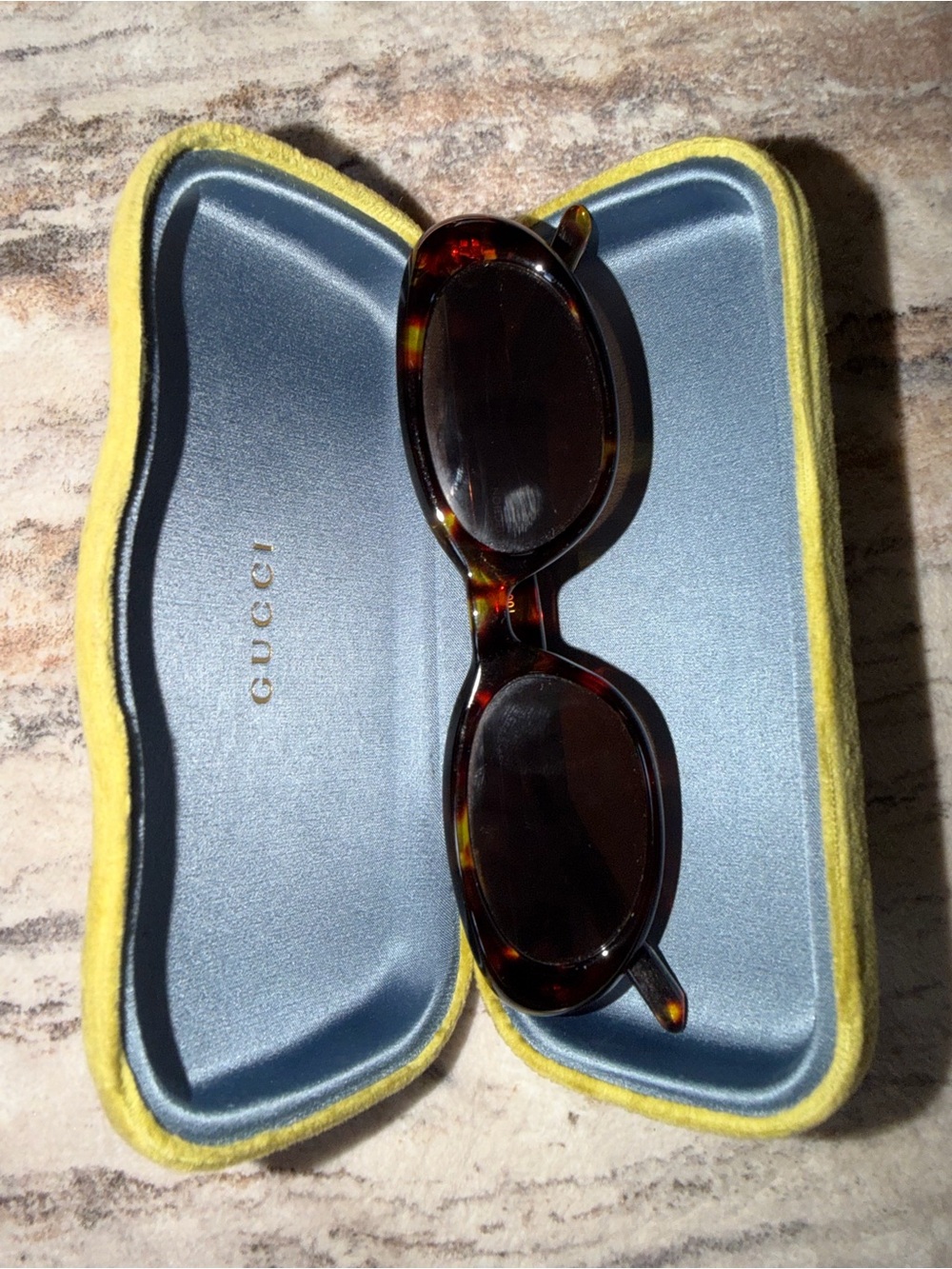 Gucci Velvet Sunglasses Case + Unbranded Sunglasses